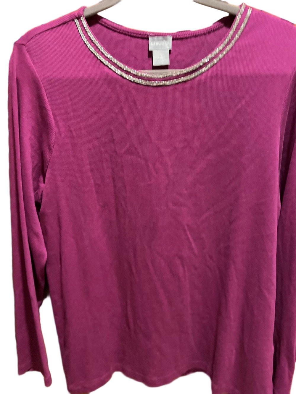 43. WOMENS CHICO’S 3/XL DETAIL TOP